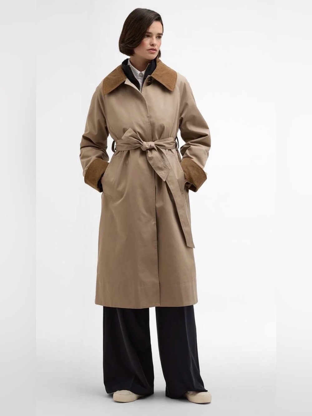 NWT Barbour 12 Women's Reagan Water Resistant Twill Raincoat